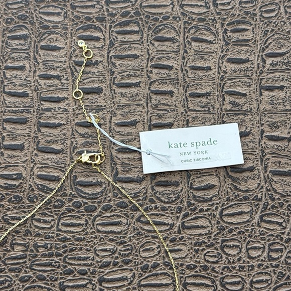 Kate Spade floral facet Gold and Pink Necklace - Picture 4 of 7